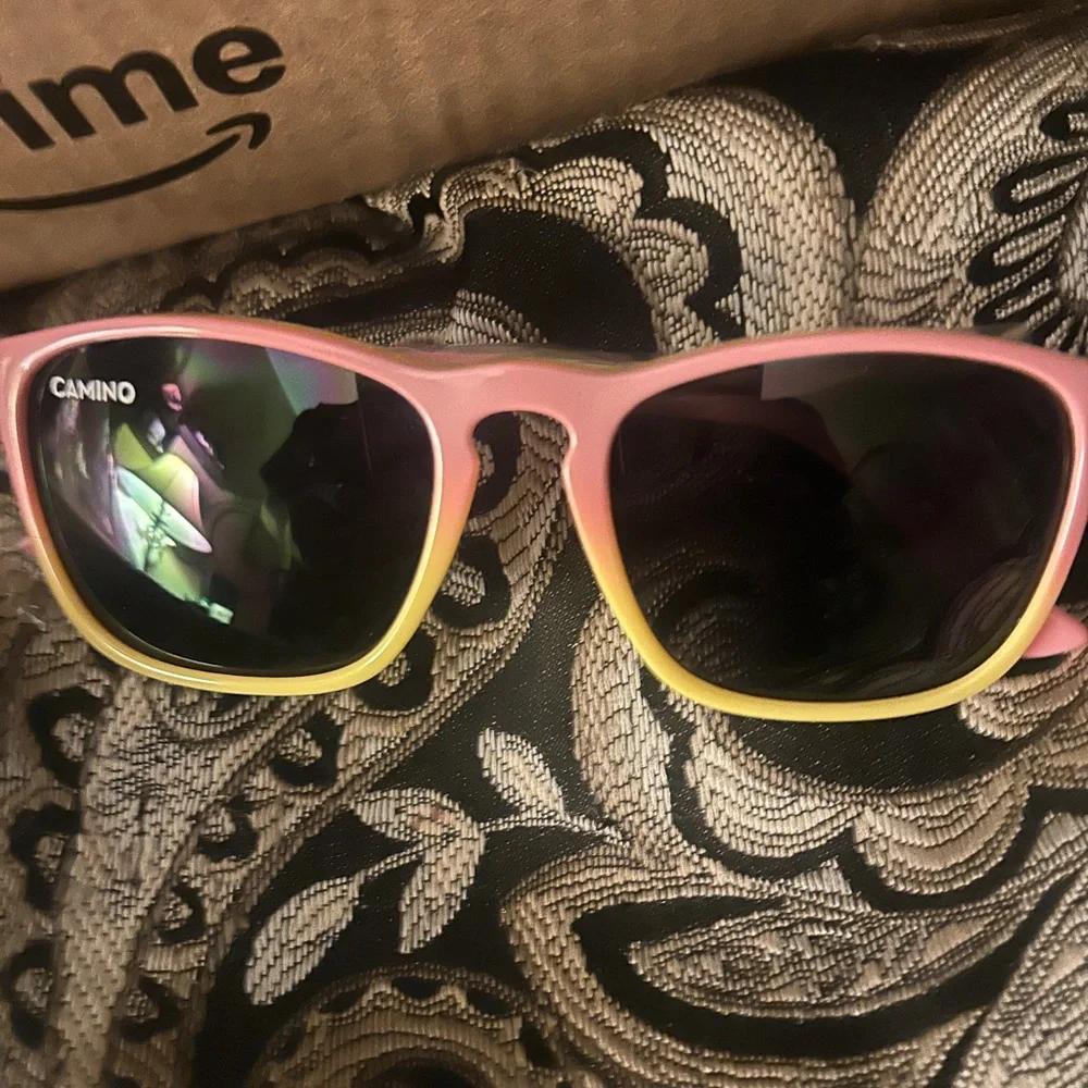 Camino Pink to Yellow Ombre Sunglasses